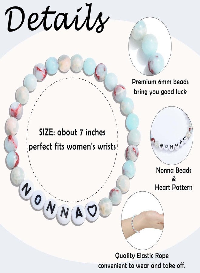 FIEEFX Nonna Gifts, Nonna Bracelet, Mother's Day Valentines Christmas Birthday Gifts for Grandma, Stocking Stuffers for Women Adults - Image 3